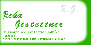 reka gestettner business card